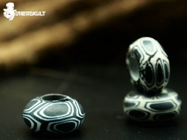dreadperlen black annual rings, fimo dreadperlen, dreadshop, shop fuer dreadlocks, dreadlockschmuck aus fimo, dreadschmuck und mehr, dreadstyle, dread beads polymer clay, dk, fimo dreadperlen, dreadschmuck aus fimo, polymer clay dread beads, dreadlocks je